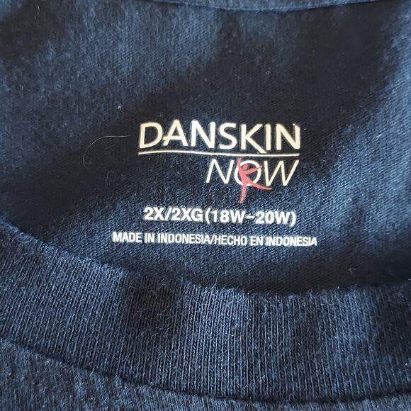 Danskin Now Shirt Women's Size 2X/2XG (18W-20W) Blue Short Sleeve Tee - Picture 3 of 5